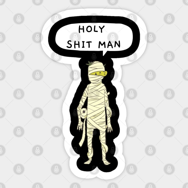 Holy Shit Man Sticker by Stylecombinator